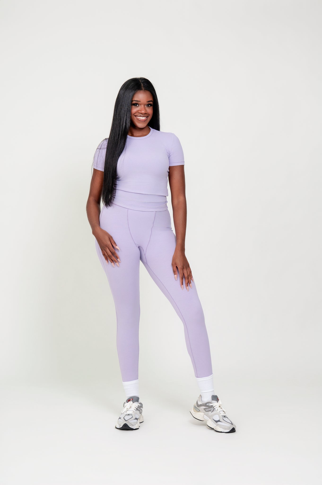 Lilac - Signature Ribbed Legging